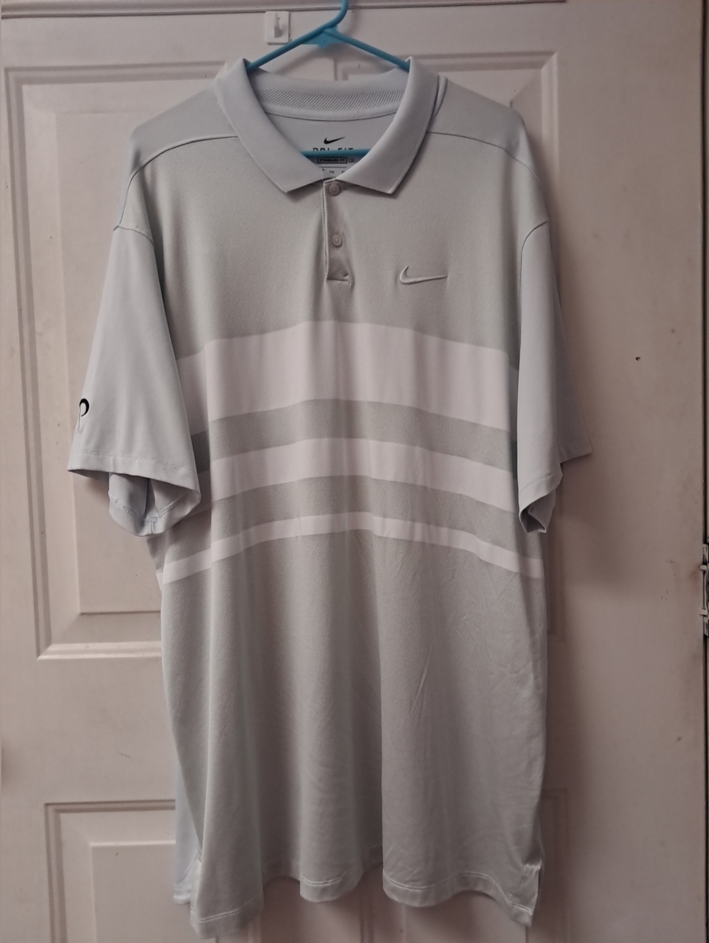 Nike Golf Dri-Fit Vapor Grey/White Mens XXL Polo Shirt. (BV0474-043)